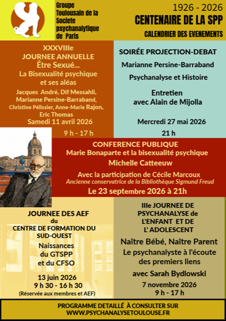 Calendrier des événements — Centenaire de la SPP 1926-2026 Calendrier des événements du Groupe Toulousain — Centenaire de la SPP 1926-2026